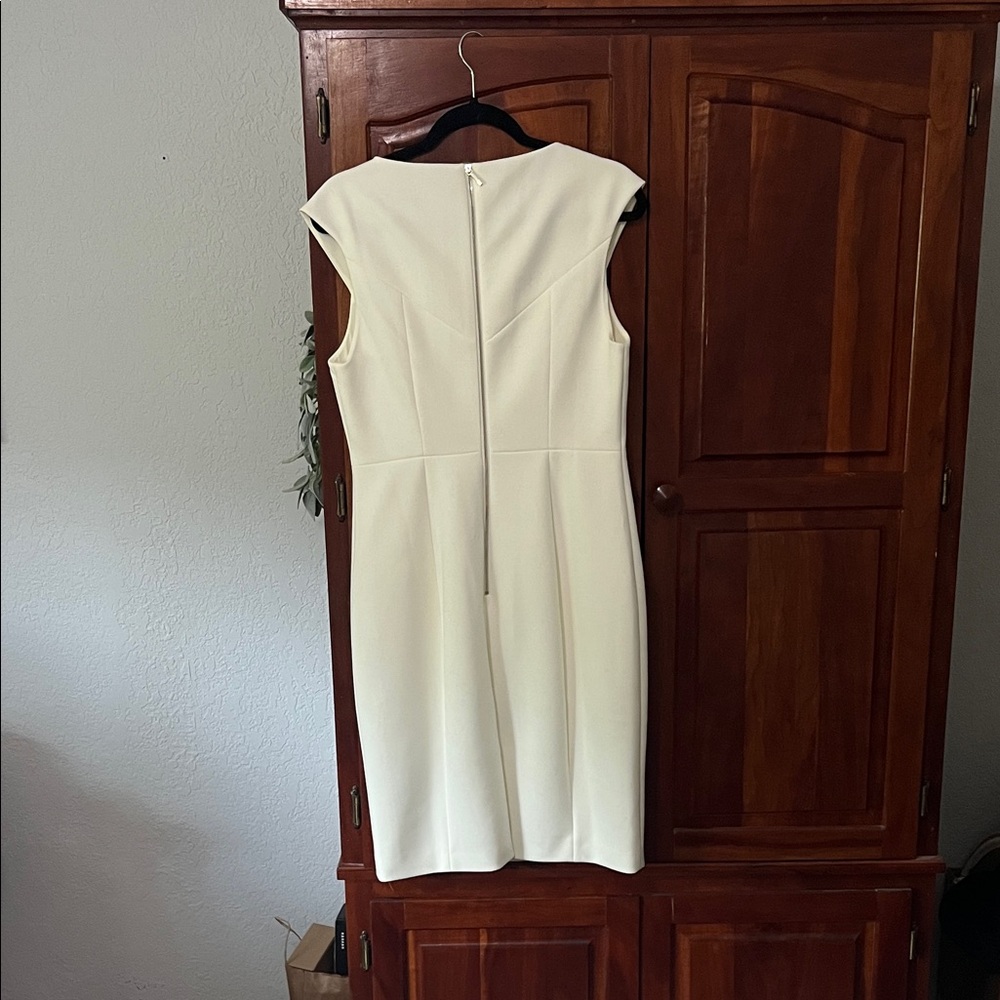 Ted Baker Pelagai Boatneck Sheath Midi Cap-Sleeved Dress in Ivory Worn Once - Picture 4 of 4